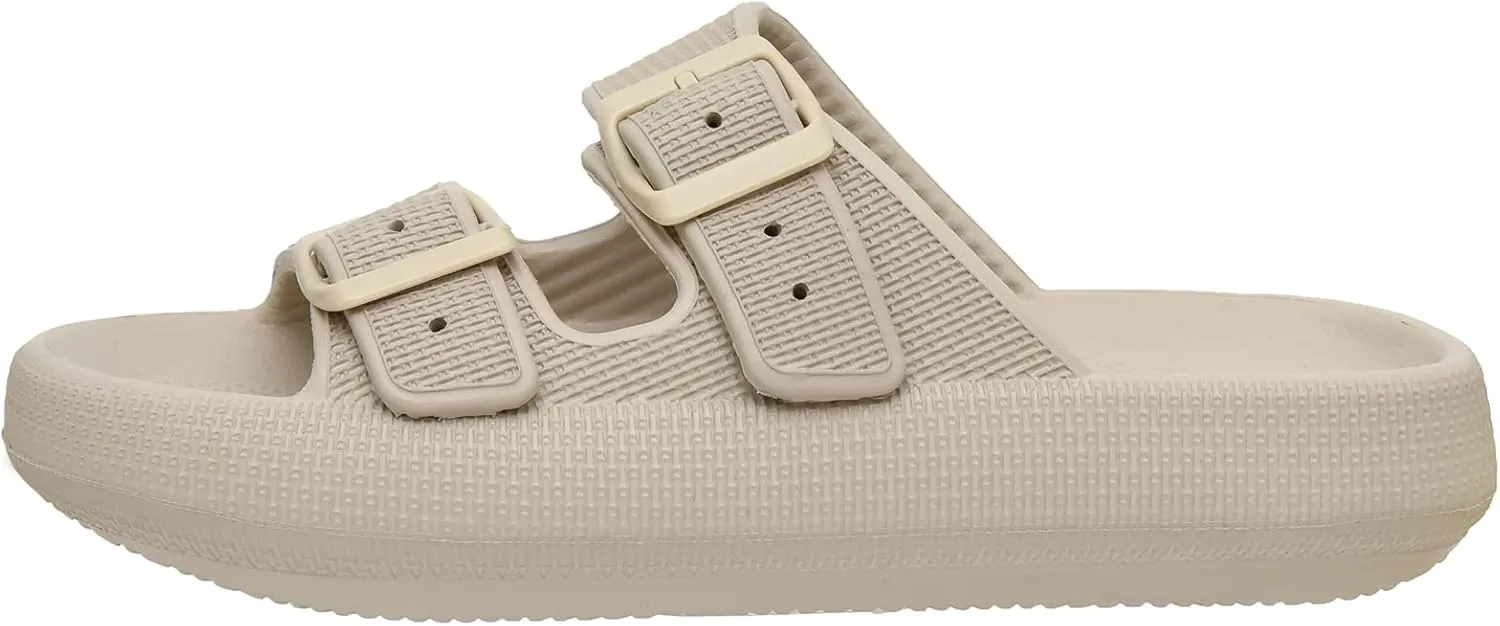 CUSHIONAIRE Women's Fame recovery cloud slide with  Comfort