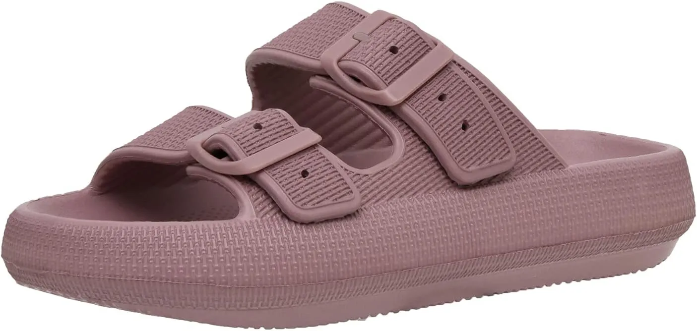 CUSHIONAIRE Women's Fame recovery cloud slide with  Comfort