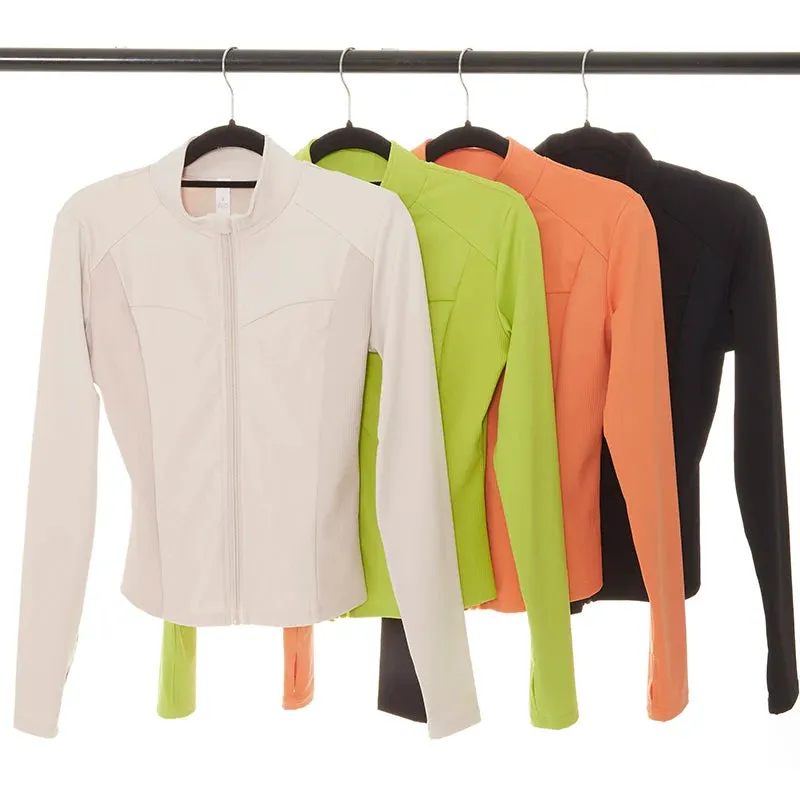 Custom Women's Yoga Blazer - Zippered Fitness Jacket