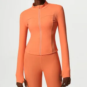 Custom Women's Yoga Blazer - Zippered Fitness Jacket