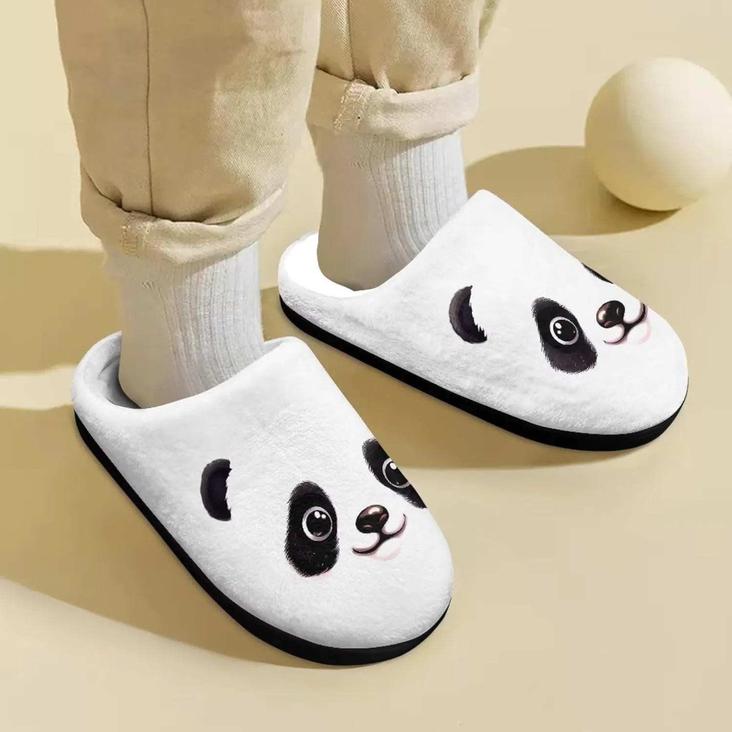 Cute Slippers for Girls Boys, Plush Non-Slip House Slippers Winter Fluffy House Shoes Cute Soft Slip-On Shoes for Indoor Outdoor