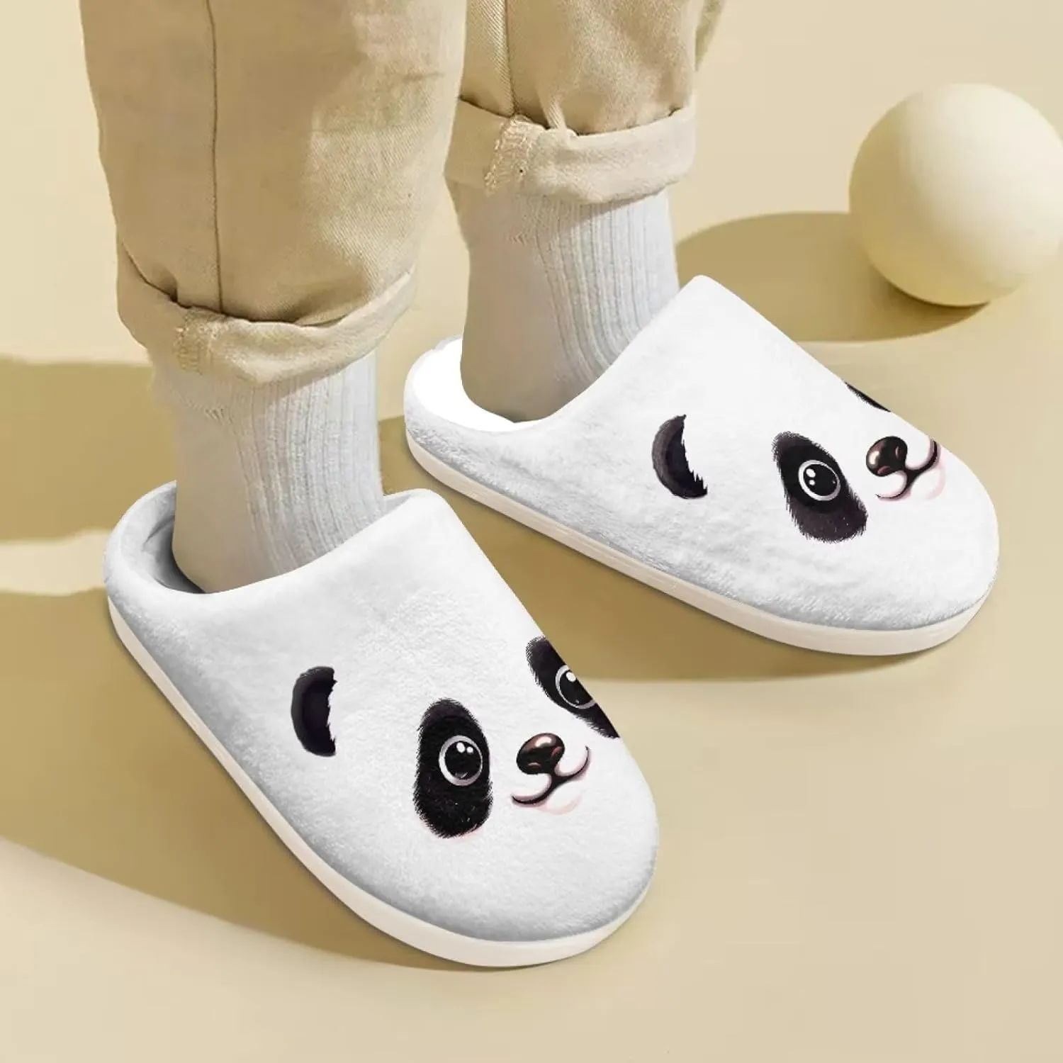 Cute Slippers for Girls Boys, Plush Non-Slip House Slippers Winter Fluffy House Shoes Cute Soft Slip-On Shoes for Indoor Outdoor