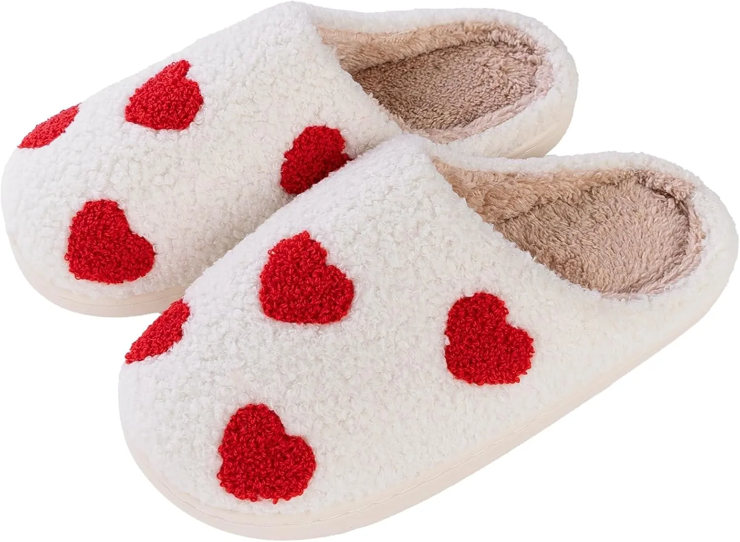 Cute Strawberry Pattern Women's Bedroom Slippers - Warm, Soft, Fuzzy, Non-Slip