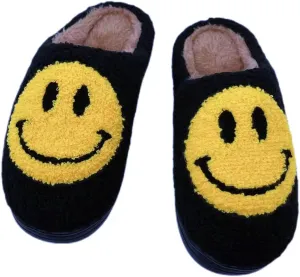 DCLTD Smile Face Slipper Women Slide Kids Fuzzy Slides with Soft Memory Foam Comfort Cotton Slip on Warm Slipper Anti-Slip Soft Sole Slippers for Kids Women Slip-in Men