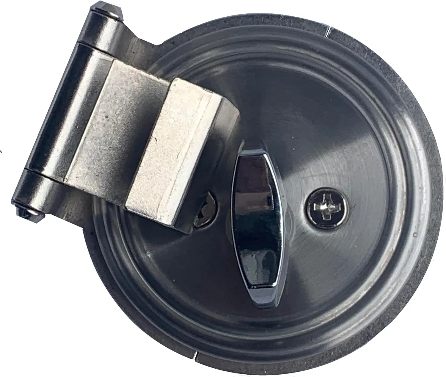 Deadbolt Secure, Prevent Lock Bumping, Prevent Lock Picking for in-Swinging and Out-Swinging Doors, Install in Minutes, no Drilling (Nickel Plated)