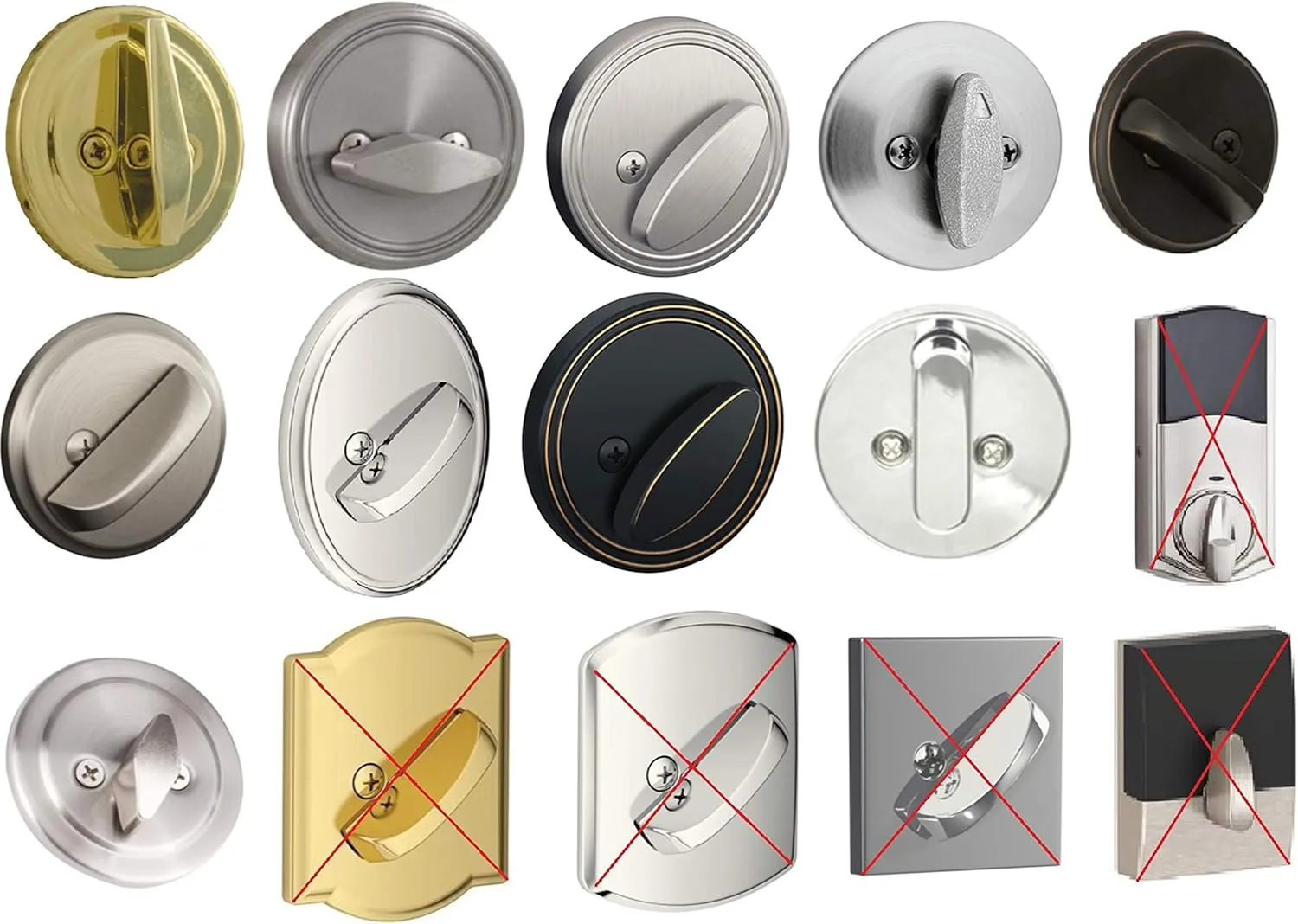 Deadbolt Secure, Prevent Lock Bumping, Prevent Lock Picking for in-Swinging and Out-Swinging Doors, Install in Minutes, no Drilling (Nickel Plated)