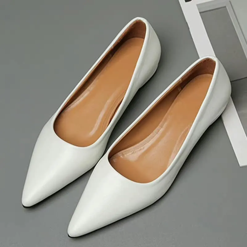 Dear Time Ballerina Flats Shoes for Women Pointy Toe Soft Basic Slip On Flat Shoes