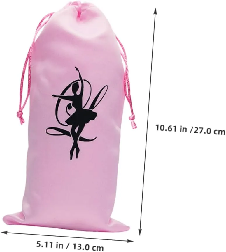 DECHOUS Ballet Shoes Bag Canvas Dance Pouch Drawstring Portable Storage for Ballet Slippers Makeup Bag Travel-friendly 1pc