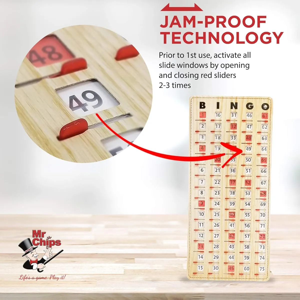 Deluxe Bingo Shutter Card Masterboard by Mr. Chips, Inc