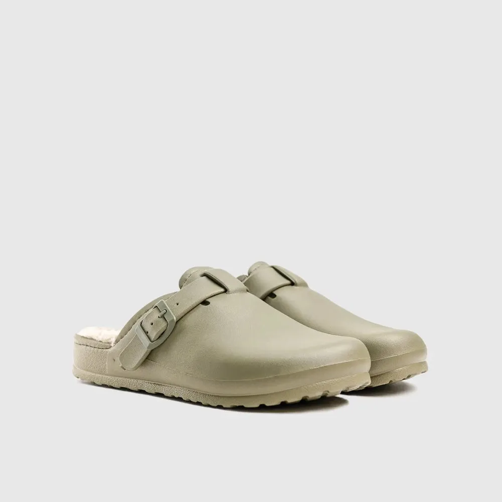 Desi Fur Shoes in Khaki