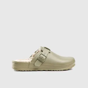 Desi Fur Shoes in Khaki