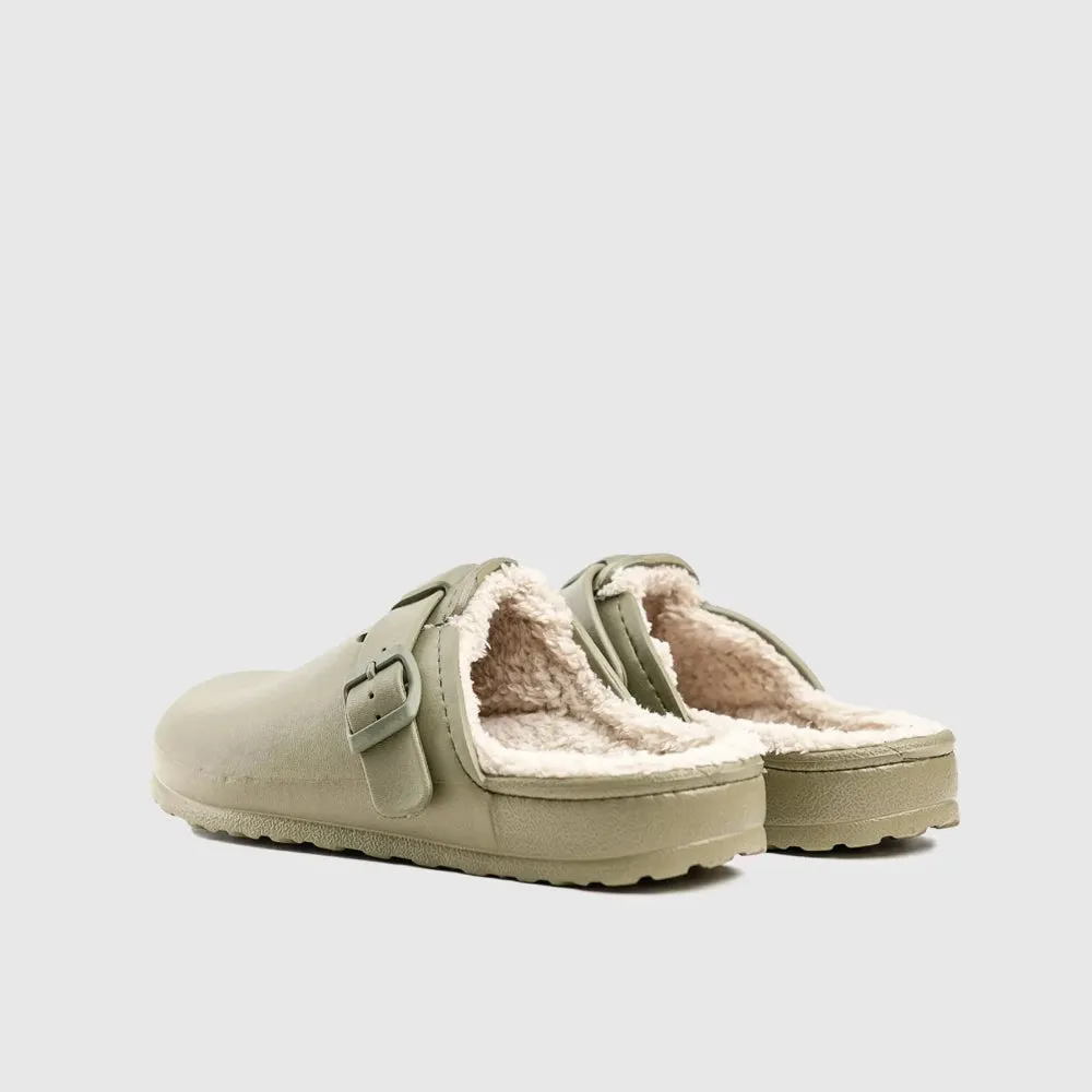 Desi Fur Shoes in Khaki