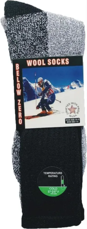 Diamond Star Merino Wool Socks - 6 Pairs Thermal Socks for Cold Weather, Men & Women