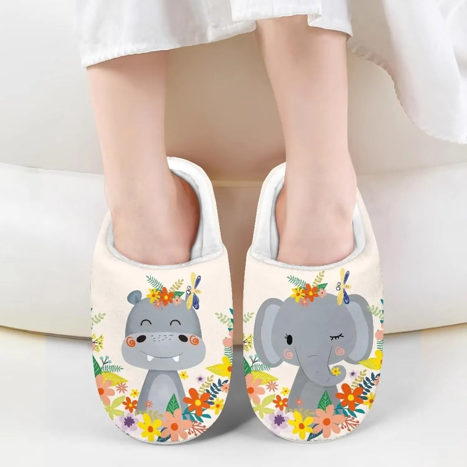 DISNIMO Boys Girls Toddler House Slippers,Kids Warm Slip On Home Slippers Cute Winter Nonslip Indoor Slippers