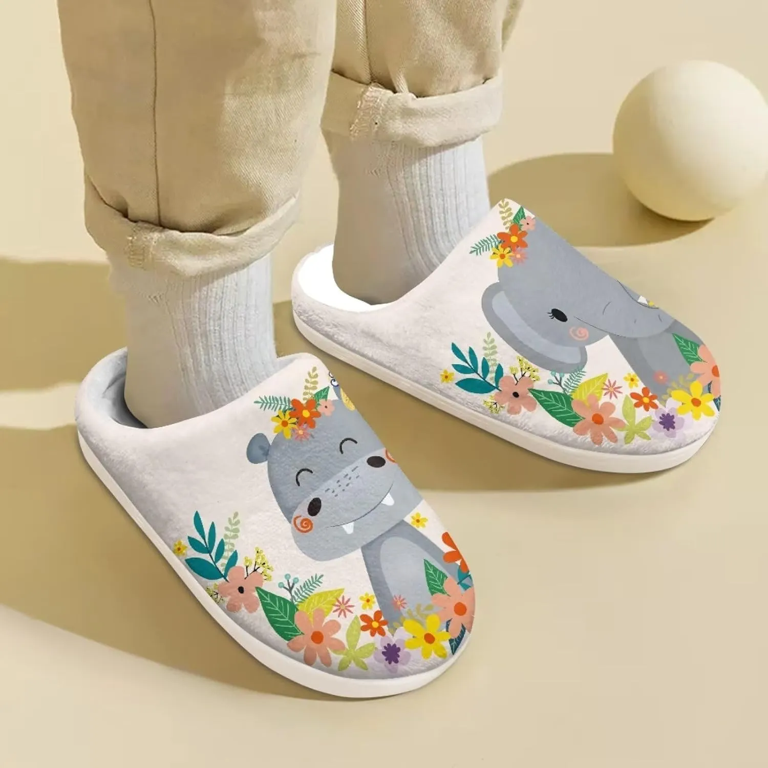 DISNIMO Boys Girls Toddler House Slippers,Kids Warm Slip On Home Slippers Cute Winter Nonslip Indoor Slippers
