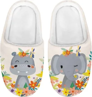 DISNIMO Boys Girls Toddler House Slippers,Kids Warm Slip On Home Slippers Cute Winter Nonslip Indoor Slippers