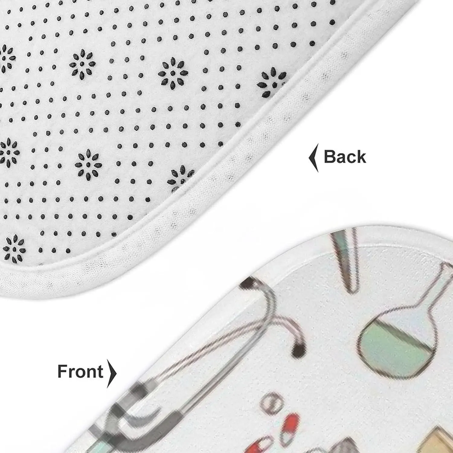 Doctor Nurse Easy to Clean Anti Slip and Non Absorbent Floor Mat Three Piece Set 19.7"x31.5"