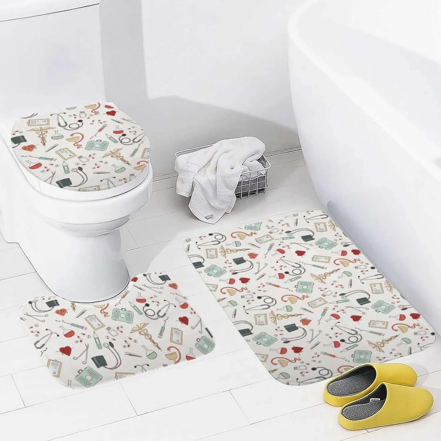 Doctor Nurse Easy to Clean Anti Slip and Non Absorbent Floor Mat Three Piece Set 19.7"x31.5"