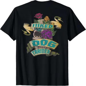 Dog Trainer Inked Skull Tattoo Backside Design T-Shirt