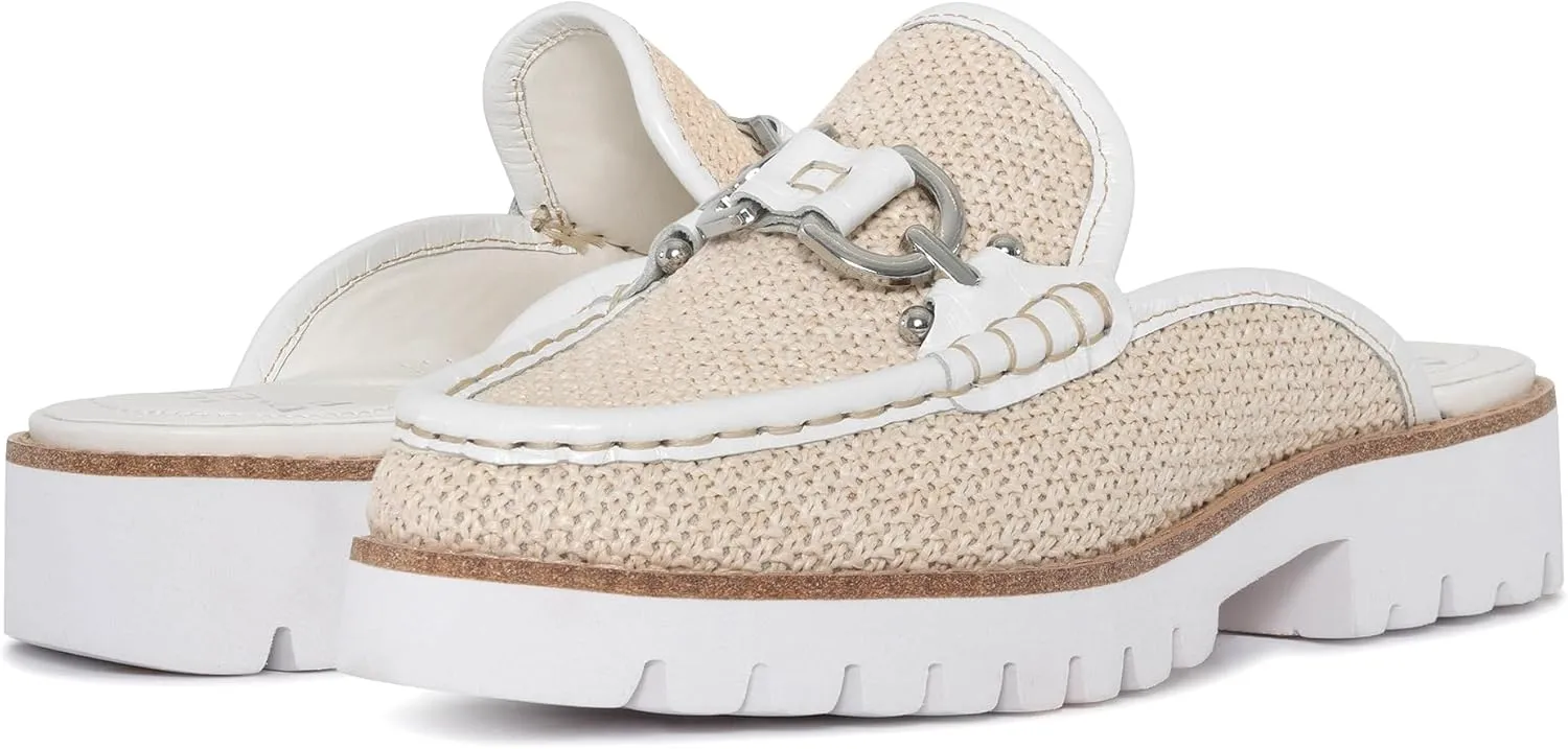 Donald Pliner Women's Elta Mules, Slip-On Mules, Closed Toe Comfort Loafers, Casual Slip-On Shoes for Women