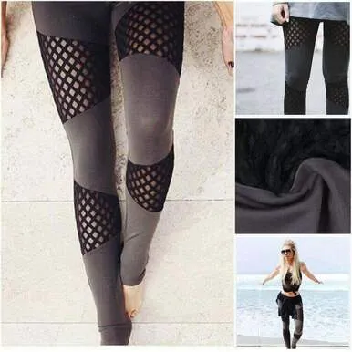 DOUBLE MESH YOGA PANTS / WORKOUT LEGGINGS.