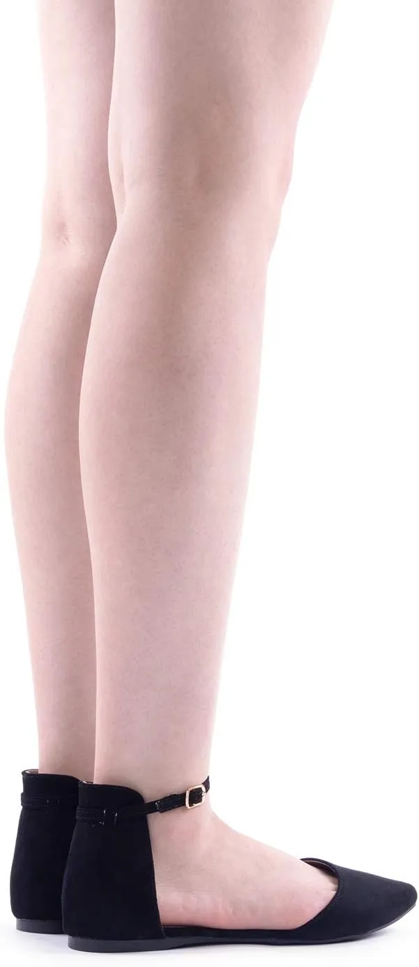 DREAM PAIRS Flapointed Women's Casual D'Orsay Pointed Plain Ballet Comfort Soft Slip On Flats Shoes