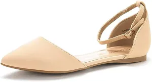 DREAM PAIRS Flapointed Women's Casual D'Orsay Pointed Plain Ballet Comfort Soft Slip On Flats Shoes