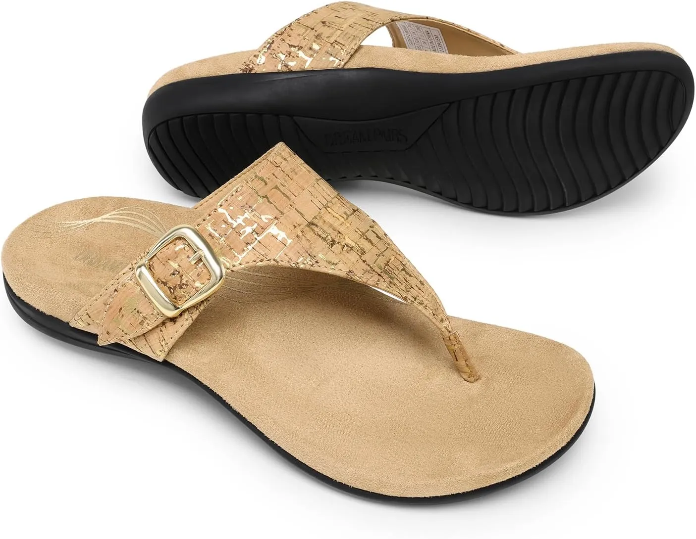 DREAM PAIRS Flip Flops for Women, Arch Support Orthotic Comfortable Soft Summer Slip On Thong Sandals