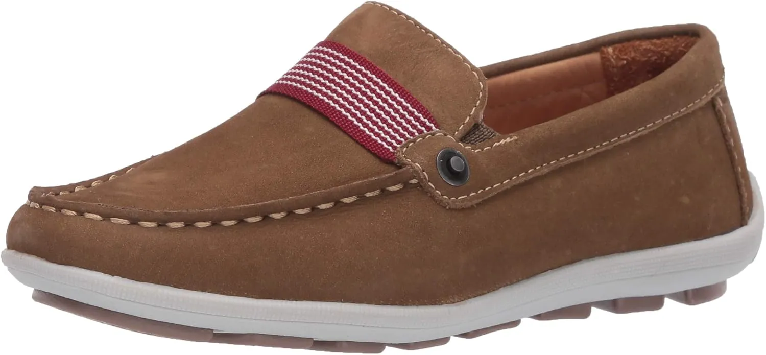 Driver Club USA Unisex-Child Boys/Girls Leather Luxury Fashion Driving Loafer with Grow Grain Detail