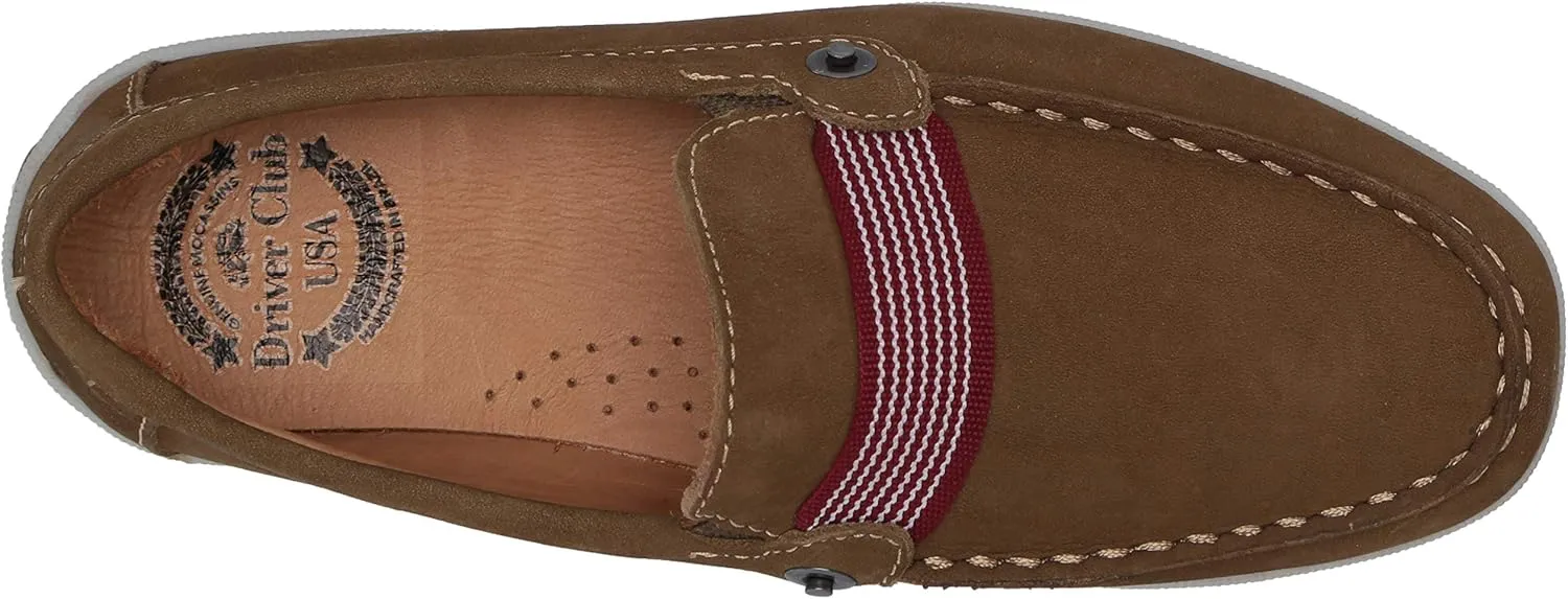 Driver Club USA Unisex-Child Boys/Girls Leather Luxury Fashion Driving Loafer with Grow Grain Detail