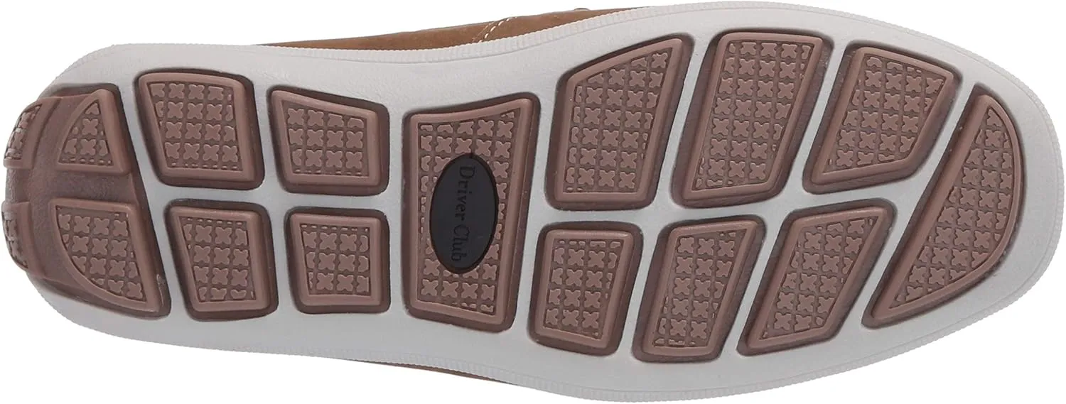 Driver Club USA Unisex-Child Boys/Girls Leather Luxury Fashion Driving Loafer with Grow Grain Detail