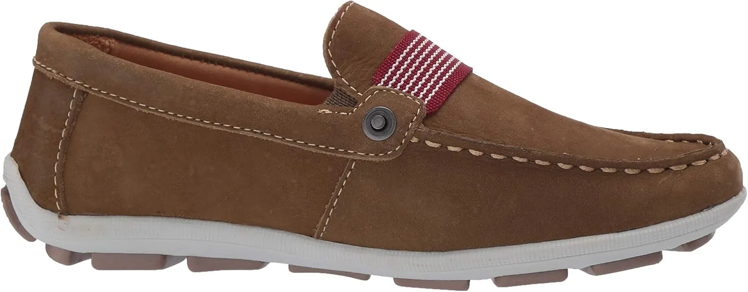 Driver Club USA Unisex-Child Boys/Girls Leather Luxury Fashion Driving Loafer with Grow Grain Detail