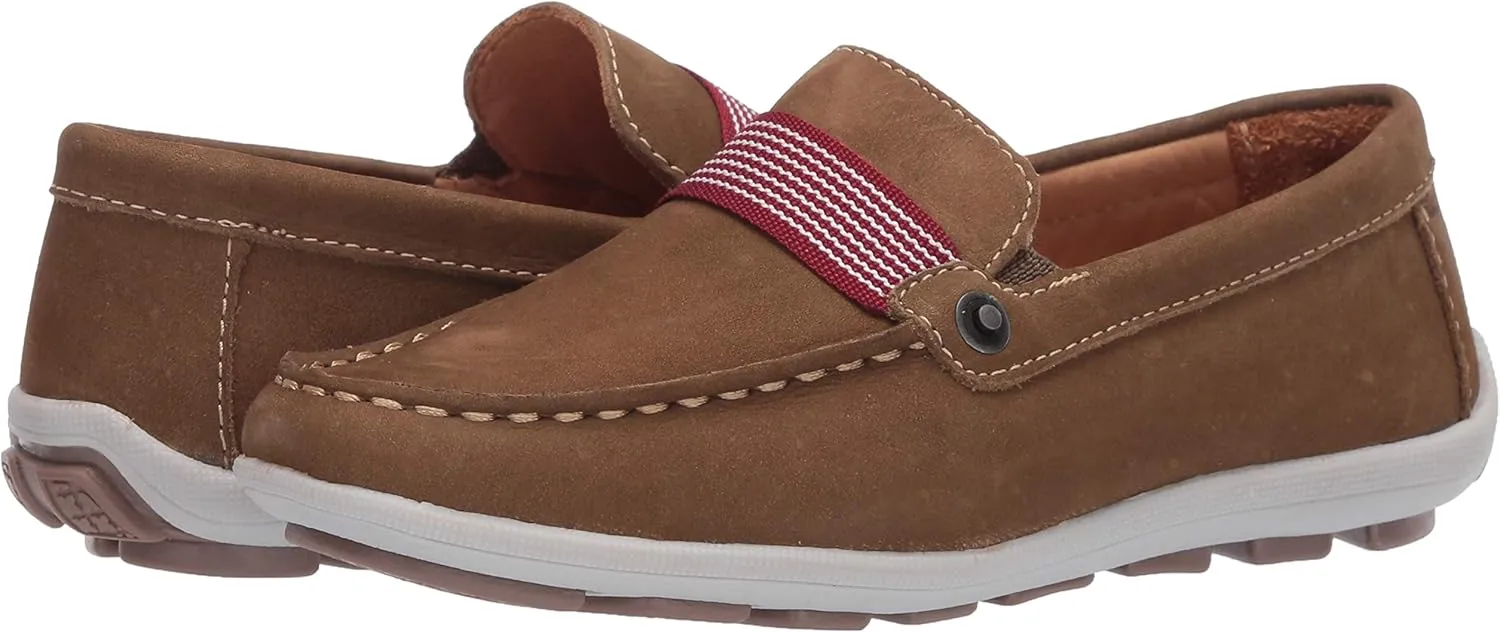 Driver Club USA Unisex-Child Boys/Girls Leather Luxury Fashion Driving Loafer with Grow Grain Detail
