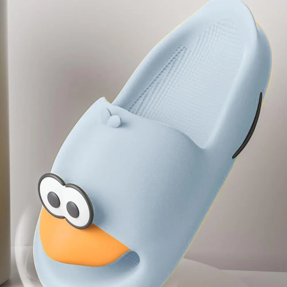 Duck Bathroom Slippers - Cartoon Female Indoor Home Non-slip Soft Bottom Cute Thick Bottom Step on Shit Slippers