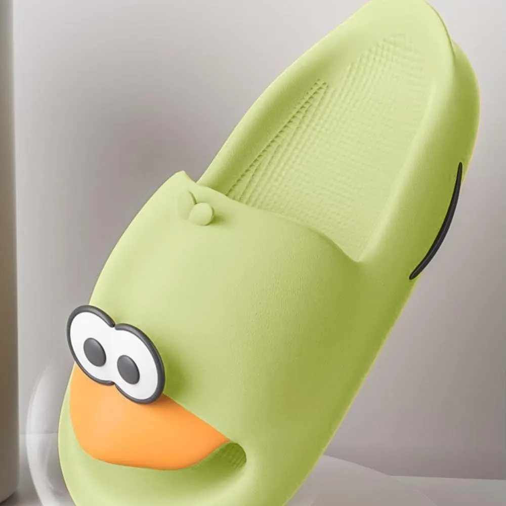 Duck Bathroom Slippers - Cartoon Female Indoor Home Non-slip Soft Bottom Cute Thick Bottom Step on Shit Slippers