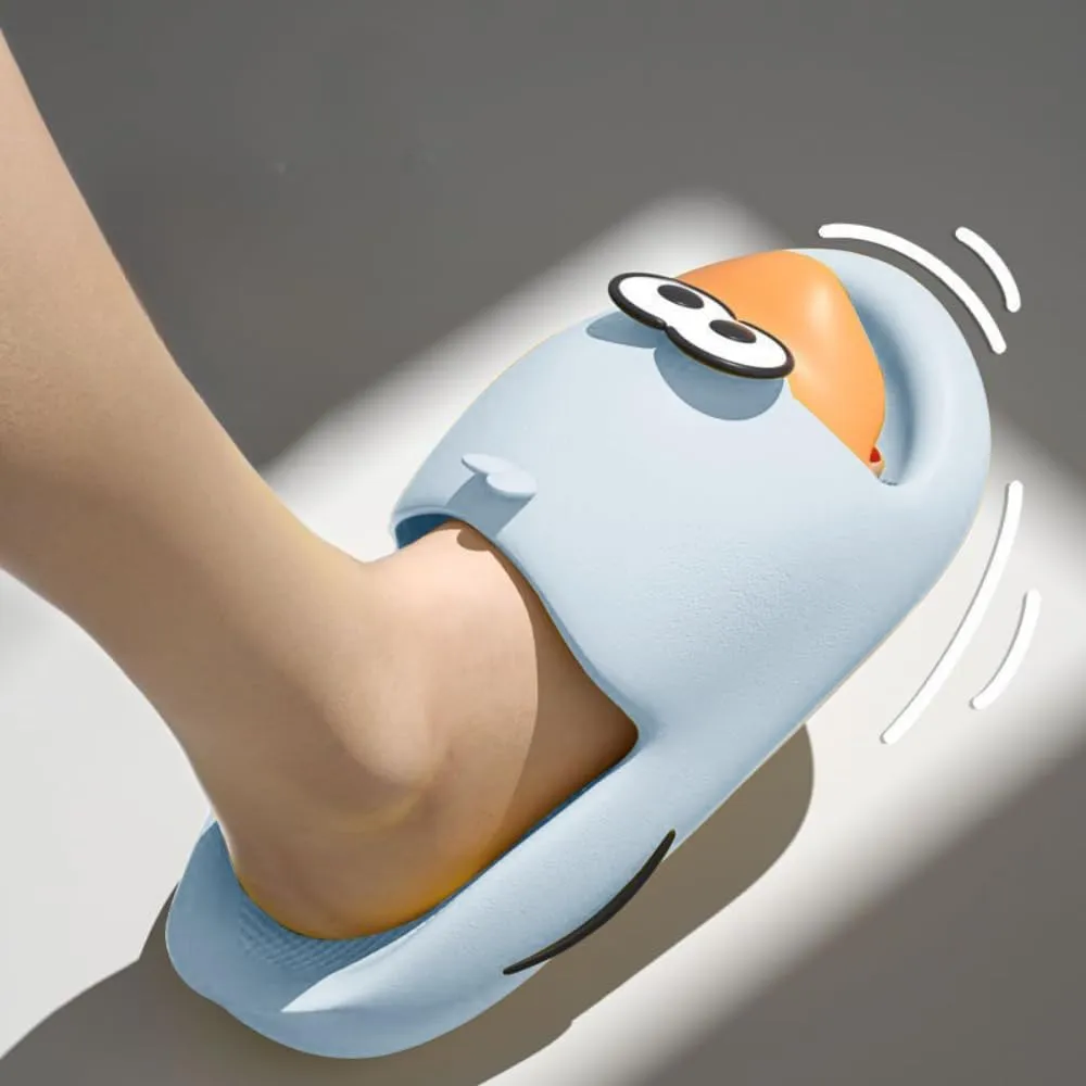 Duck Bathroom Slippers - Cartoon Female Indoor Home Non-slip Soft Bottom Cute Thick Bottom Step on Shit Slippers