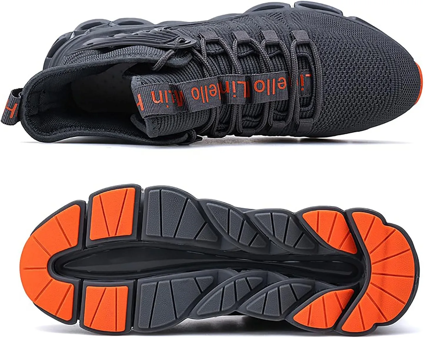DUDHUH Running Shoes for Men Comfortable Athletic Cross Trainer Casual Walking Fashion Mens Tennis Sock Sneakers