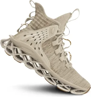 DUDHUH Running Shoes for Men Comfortable Athletic Cross Trainer Casual Walking Fashion Mens Tennis Sock Sneakers