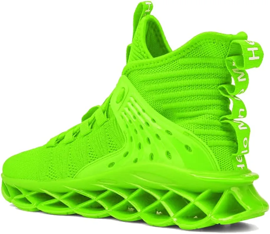 DUDHUH Running Shoes for Men Comfortable Athletic Cross Trainer Casual Walking Fashion Mens Tennis Sock Sneakers