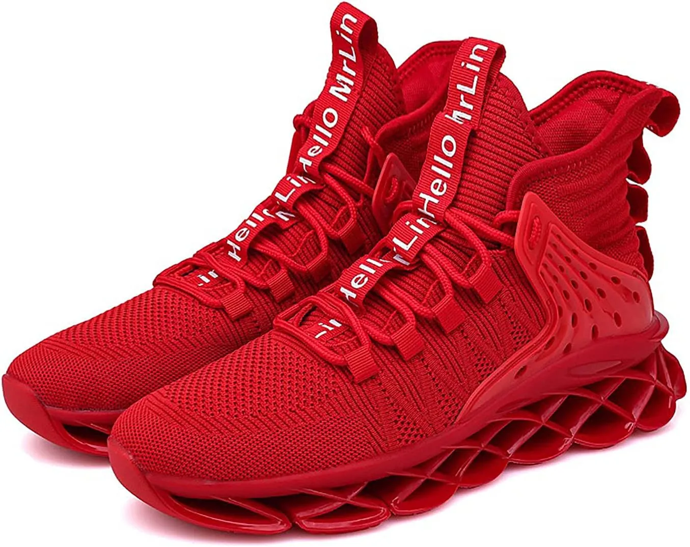 DUDHUH Running Shoes for Men Comfortable Athletic Cross Trainer Casual Walking Fashion Mens Tennis Sock Sneakers