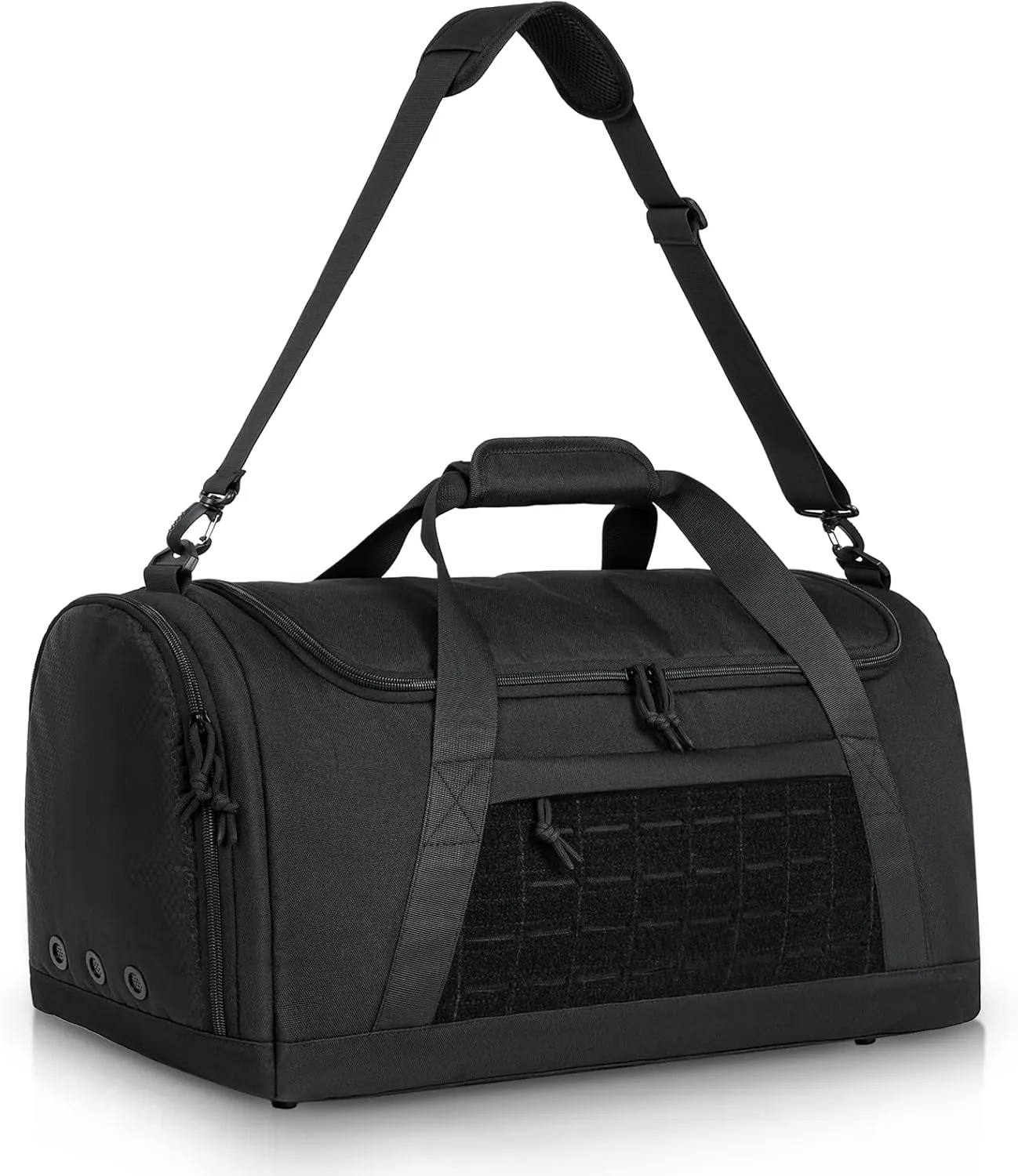 DULCE DOM Tactical Military Gym Duffle Bag, Rugged Fitness Bags for Men & Women, Weekender Travel Workout Camping or Laundry Sports Bag, Offering Spacious and Organized Storage with Shoe Compartment