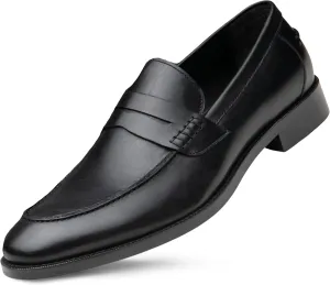 Dunross & Sons Mens Loafer Shoes. Leather Penny Loafer for Men, Slip-On Formal Business Shoes.