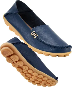 DUOYANGJIASHA Women's Comfortable Loafers Casual Round Toe Moccasins Wild Driving Flats Soft Walking Shoes Women Slip On