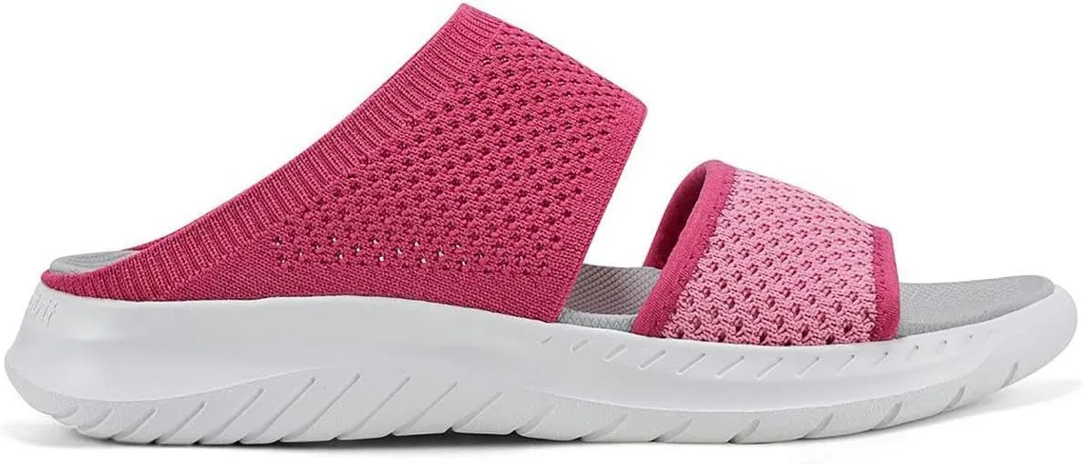Easy Spirit Womens Davera 2 Open Toe Slip On Slide Sandals