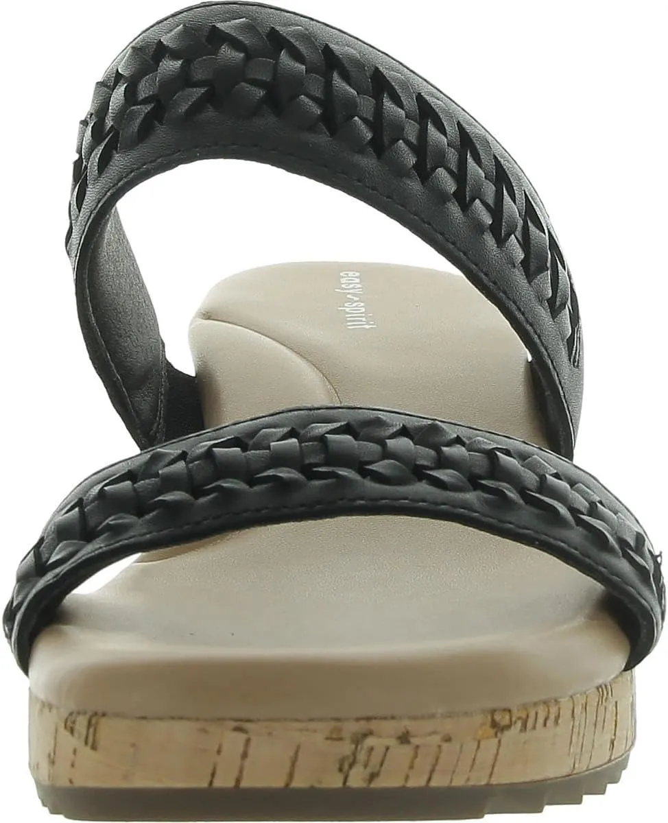 Easy Spirit Womens Lillia Cork Open Toe Slide Sandals
