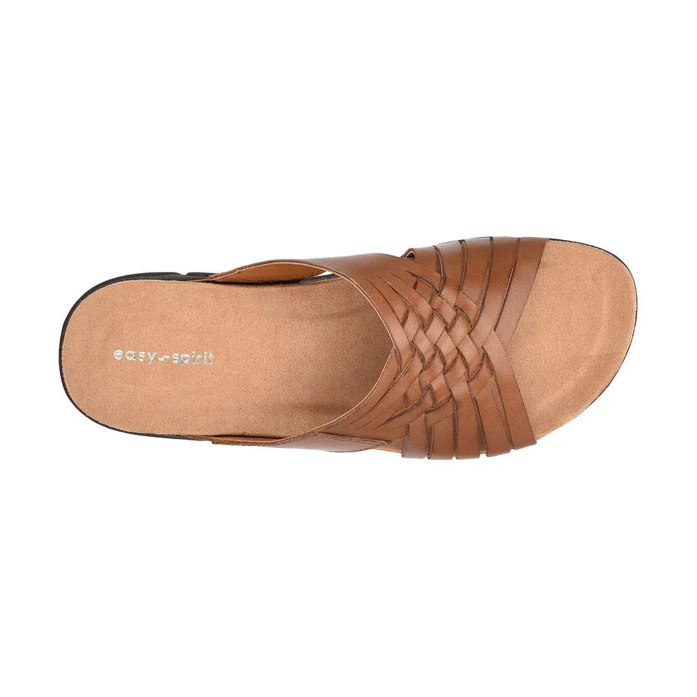 Easy Spirit Women's Meadow Slide Sandal, Cognac 210, 9 Wide