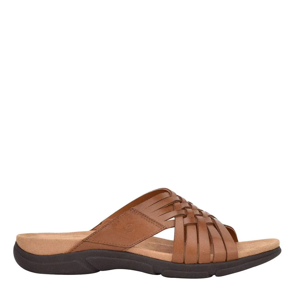 Easy Spirit Women's Meadow Slide Sandal, Cognac 210, 9 Wide