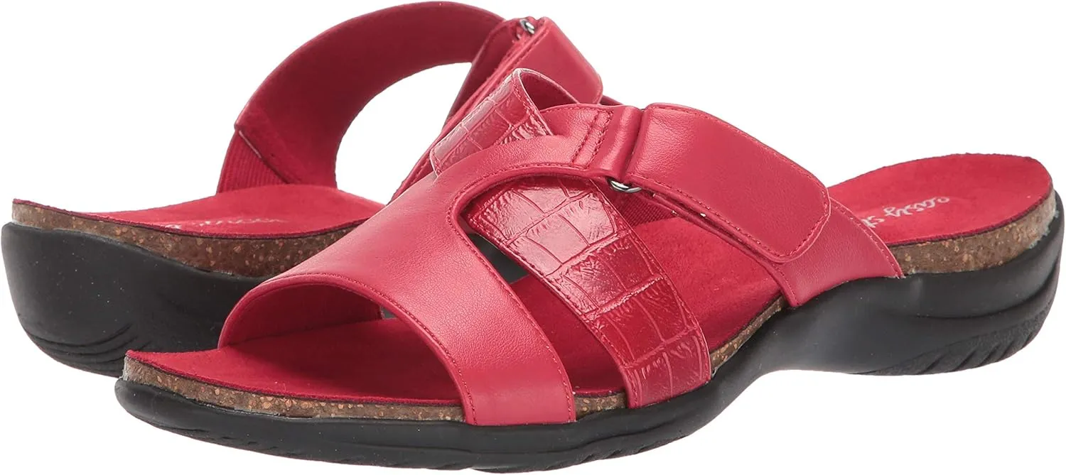 Easy Street Women's Frenzy Casual Sandal with Hook and Loop Closure