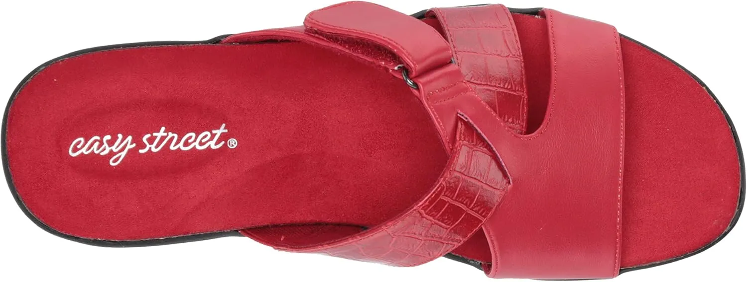 Easy Street Women's Frenzy Casual Sandal with Hook and Loop Closure