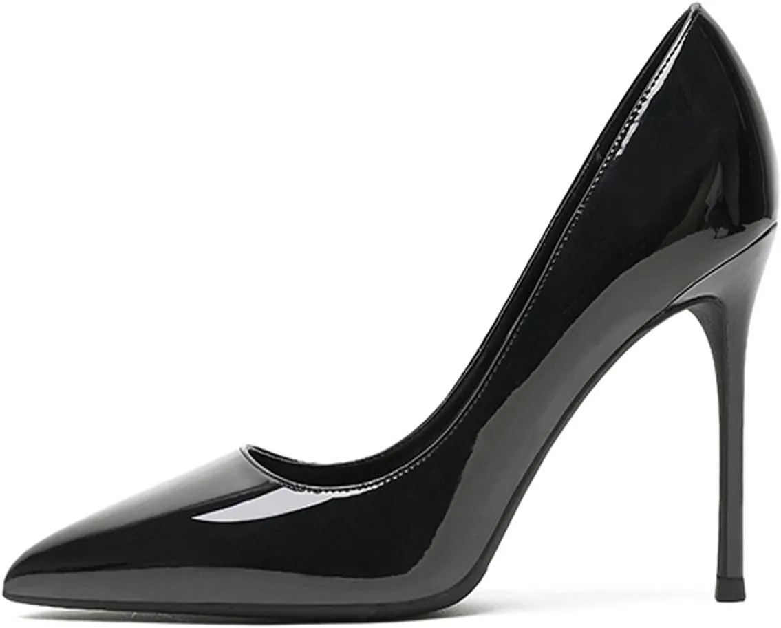 Eldof Womens Pointed Toe Pumps High Heel Stilettos Classic Slip On 4" Heels Wedding Party Office Pumps for Women